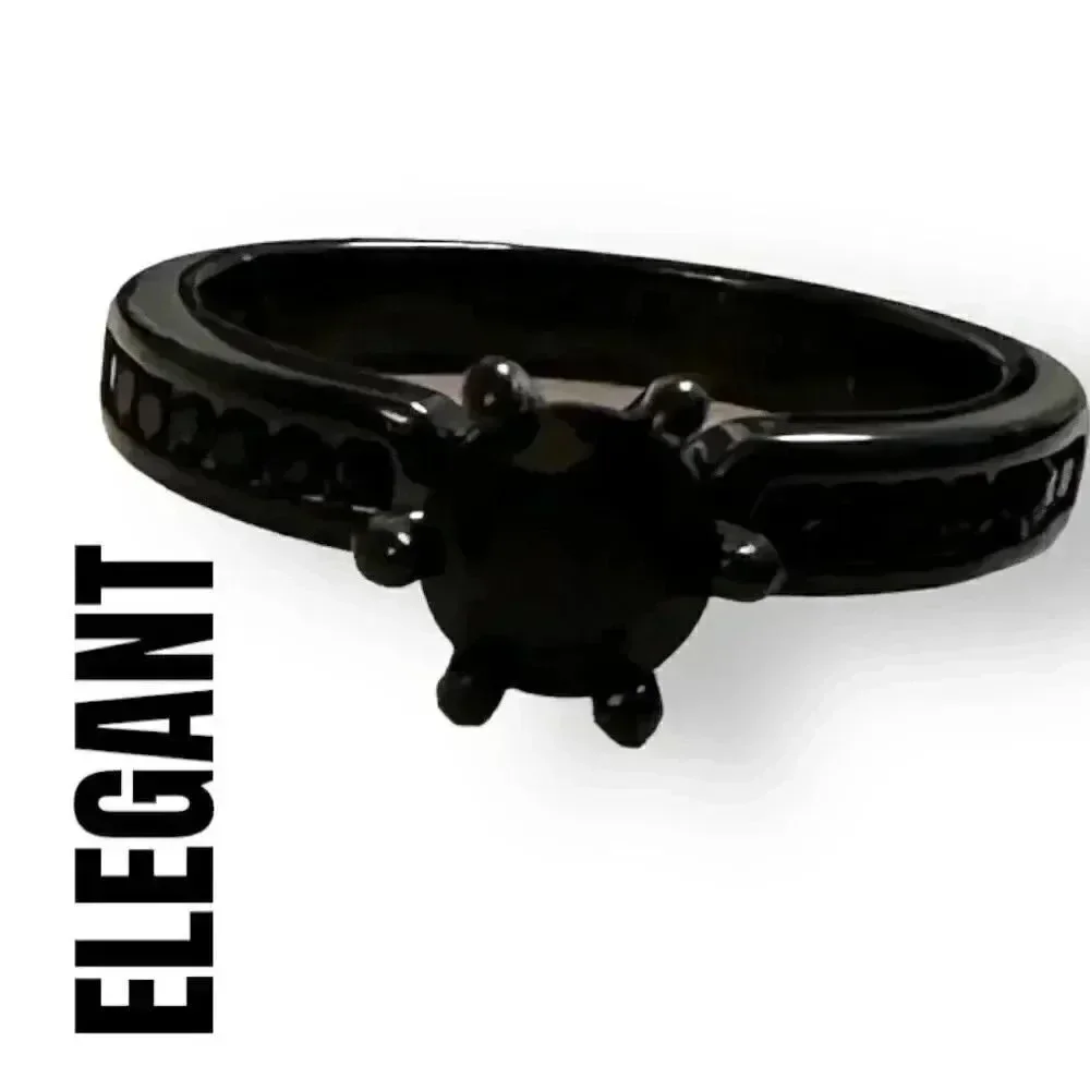Elegant Black Sapphire Ring